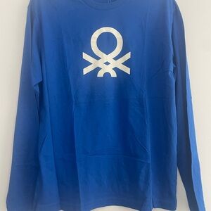 United Colors Of Benetton Blue Long Sleeve Tees for Effortless Style